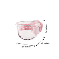 Bird Feeder and Parrot Water Dispenser, Glass Freestanding Bowl for Parrot Feeder, Internal Hanging Design Bird Waterer for Cage Bird Feeding