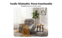 Fold-Expandable Floor Couch Space-Saving Adjustable Sleeper Loveseat Soft Cushioning High-Density Foam Filling for Bay Window