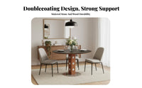 Space-Saving Round Pedestal Table Nordic Design circular table with Tripod Base Modern design Household Furniture Minimalist for Small Apartment Dwellers, Families, Homeowners, Dining Room, Home, Kitchen, Morning Dining Corner