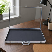 Portable Card Display Case Padded Padded Interior Hinged Display Case