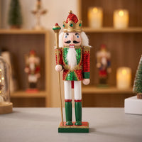 Wooden Nutcracker Festive Nutcracker Figurine Vintage-Inspired Decoration for Mantel