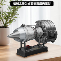 土星文化全金属涡扇飞机发动机模型3d立体拼装积木引擎玩具礼物