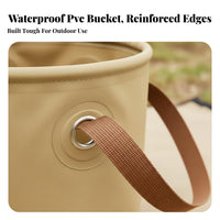 Multi-Purpose Foldable Pail Long-Lasting Collapsible Camping Pail Lightweight for Campers, Anglers, Picnic, Travel, Car Wash