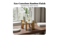 Decorative Wooden Display Stand Multi-Purpose Square Pedestal Base Rustic Design Round Vase Base Fine Craftsmanship for Home Decorators, DIY Enthusiasts, Desktop, Living Room, Entryway, Kitchen