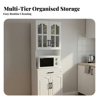 Microwave Stand Cabinet Space-Saving Microwave Hutch Cabinet European Design Liberates Tanding Storage Hutch for Apartment Dwellers, Homeowners