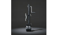 Trailer Jack Swivel Caster Side Crank Trailer Jack with Dual Wheels Reinforced Hardware for Utility Trailers