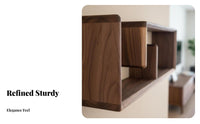 Floating Shelf Set Solid Wood Hanging Cabinet Sturdy Construction for Homeowners