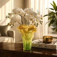 Crystal Flower Vase Elegant Floral Container Ornamental for Housewarming