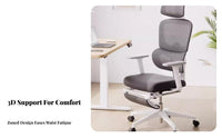 Adjustable Ergonomic rotating Chair spineing Ergonomic Mesh Chair with Headrest Flip-up Arms Retractable Footrest for players