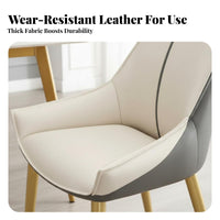 Upholstered Side Chair with Metal Legs Modern Minimalist Design Dining Seating Sturdy Construction Easy to Clean for Living Room