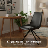 Upholstered rotating Armchair Cushioned Seat Dining Seating Modern Design space-saving for Homeowners, Office Workers