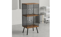 Three-Tier Vinyl Album Stand Easy Assemble 3 Shelf LP Organizer Exposed Mesh