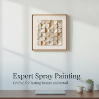 French Cream Style Abstract Square Wall Art for Living Room Sofa Background
