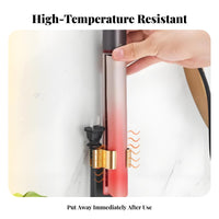 Wall-Mounted Wave-Forming Iron Holder Space-Saving Hair Straightener Storage Rack Double Installation Drill Hair Appliance Stand for Dressing Room