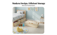 Rolling Under-Bed Organizer With casters Flat Rolling Storage container for Homeowners