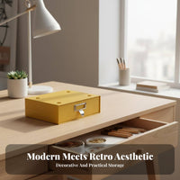 Miniature Filing Box small Size Office Supply utilitarian Design for Craft Room