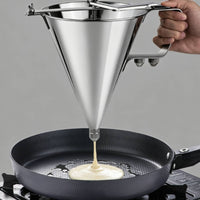 Stainless Steel Batter Dispenser Single-Hand Operation Funnel Batter Dispenser