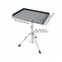 Wooden Percussion Work Table Multi Function Drum Accessory Table Easy to Store Sticks Percussion Tray Stand for Drummers, Rehearsal, Stage, Studio