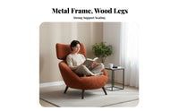 Upholstered Highrear Armchair Minimalist Design Upholstered Tallreared Armchair with Side Panels Armchair Sturdy Frame Easy