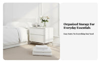 2-Drawer Minimalist Nightstand Waterproof and Stain-Proof for Homeowners, Adults