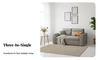 Pull-extendable Sleeper Sofa two-in-singleUse Design Pull-extendable Sleeper Loveseat Space-Saving transformable Couch for Homeowners, Small Spaces, Living Room, Home Office