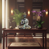 Southeast Asian Buddha Ornament Meditation Inspired for Entryway, Living Room