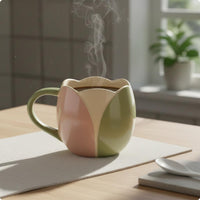 Hand-Painted Flower Mug Giftable Decorative Blossom Cup