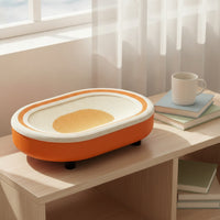 Cat Scratching Lounge with Wooden Frame Oval Pet Furniture Compact for Kittens