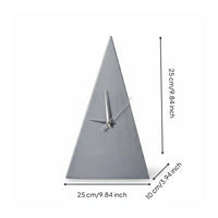 Modern Tabletop Clock Minimalist Style Geometric Desk Clock Decorative Piece Polished Finish for Hotel Reception Area