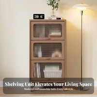 3-Door Low Cabinet Multi-Functional Storage Unit Multipurpose Adaptable Design for Interior Decor Lovers, Homeowners
