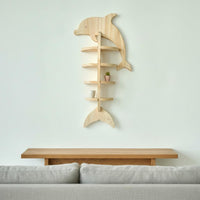 Wooden Wall Shelf Space Saving Decorative Wall Shelf Retro Design