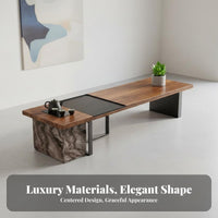 Integrated Beverage Ceremony Table Simple Asymmetrical Design Artistic Household Furniture Modern Minimalist Design for Business Owners, Living Room