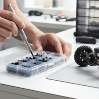 180 Pieces M3 M4 Screw and Nut Set Assorted Sizes M3 M4 Screw Assortment Commonly Used Parts Model Car Repair Set for Workshop
