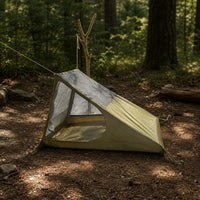 Single-Person Mesh Inner Tent No Poles Triangular Mesh Tent Compact Outdoor Gear for Camping