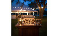 Rustic Wedding Card Box Vintage Design Wooden Card Box Reception Gift Holder Sturdy and Long-Lasting Party Decoration Hinged Lid