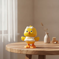 Interactive Wind-up Chick with Bow Novelty Wind-up Chick Toy Cute Jumping Chicken Portable for Toddlers, Party Favors