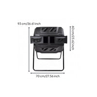 Rotating Compost Bin Metal Stand Outdoor Equipment Air Vents