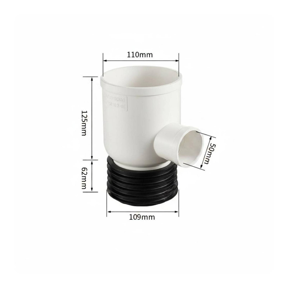 Toilet Drain Tube Adapter Easy Installation PVC Expansion Joint Tee Glue Simple-Join Tube Fitting for DIY Enthusiasts