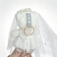 Teddy Bear Pendant Mini Stuffed Bear with Clothing Colorful for Couples