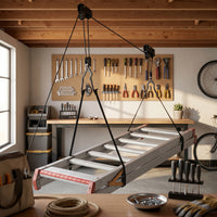 Roof-Mounted Pulley Hanger Thick Hooks Overhead Storage Lift Heavy Duty
