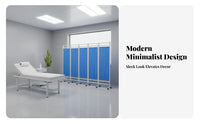 Foldable Design Wheeled Privacy Screen Mobile with casters Rolling Panel Divider Easy to Move Room Partition Flexible Configuration for Medical Professionals, Salon Staff, section office Workers, Hospital, Clinic, Bedroom, Studio Apartment