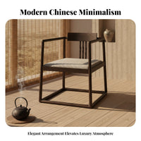 Wooden Frame Sofa and Armchair Modern Chinese Design Living Room Seating Thick Cushions Long-Lasting for Hotel, Reception Area