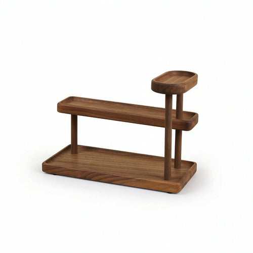 3-Tier Desktop Shelf Small Stepped Display Shelf Compact for Vanity, Collectors