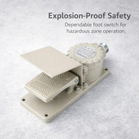 Heavy Duty Aluminum Foot Pedal Switch, Industrial Foot Controller, Cast Aluminum #variant:With protective cover