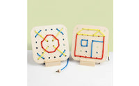 Threading Puzzle Toy Fine Motor Skills Lacing Board Toy Early Learning for Preschoolers, Kindergarten