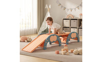 4 Pieces Indoor Climbing Arch with Slide Board Educational Climbing Arch with Mat Natural Climber with Ramp Active for Playroom