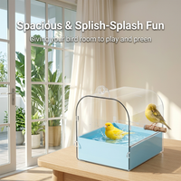Bird Bath Box Hooks, Transparent Bird Bath for Budgies, Tub Pet Bird Bath, Pet Bird Bath Box, Small  - Image 10