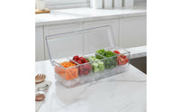 Clear Compartment Salad Box Portable Sectioned Food Container Multipurpose