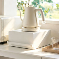 Pull-out Coffee Maker Stand with Drawer Modern Coffee Station Organizer Versatile Kettle Stand with Drawer Sturdy for Office Breakroom