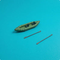 Inflatable Boat Model Molded Details 2 Person Inflatable Raft Includes Oars